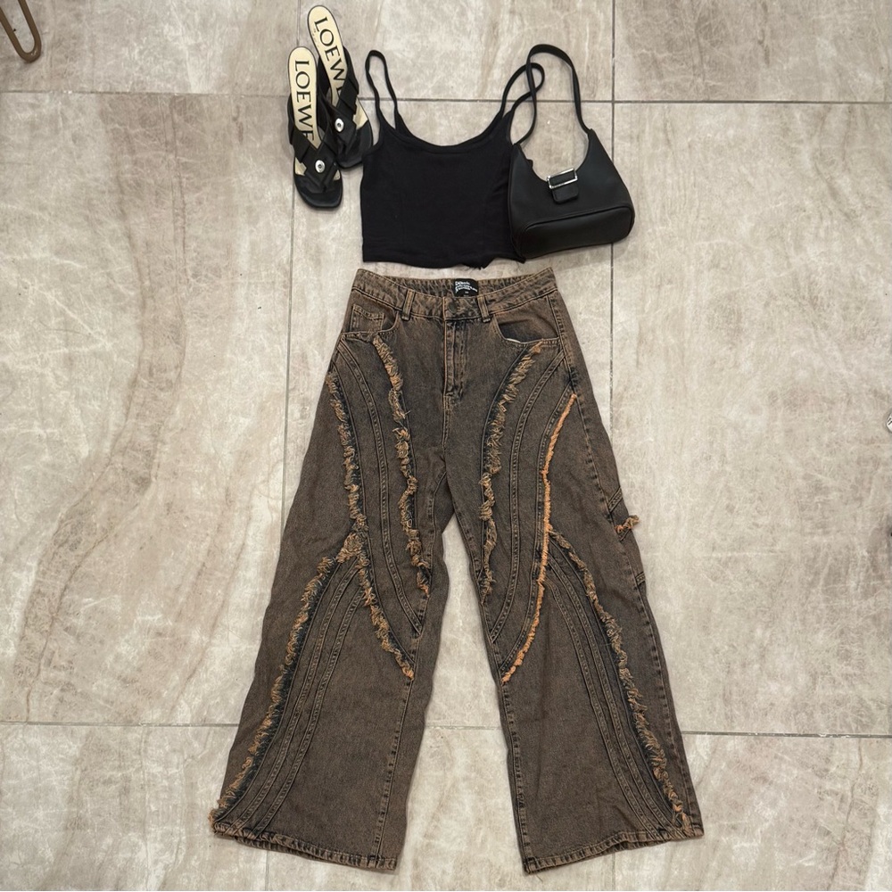 Distressed Wide-Leg Jeans From Basic Pleasure Mode - image 2